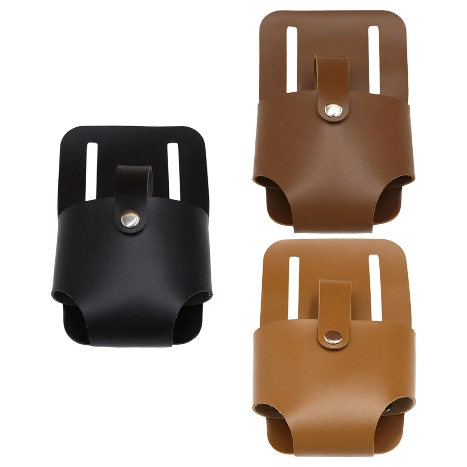 Tape Measure Holder Belt Clip Durable PU Leather Tool Pouch Secure Closure for Carpenters Electricians