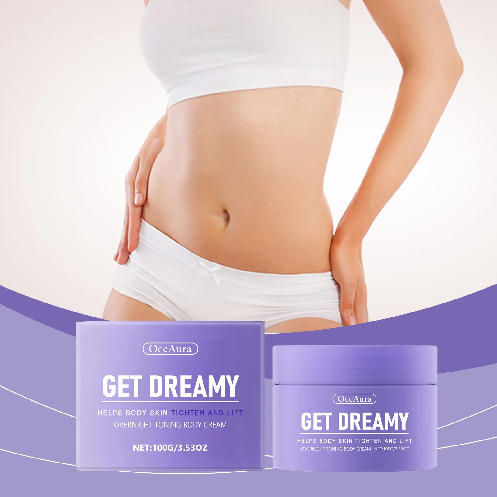 OCEAURA Overnight Toning Whip Cream,Sculpt & Tone Arm Leg Cream,Firming Body Lines Skin Tightening Support While You Sleep Times