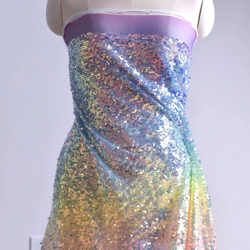 

Encrypt Bead Embroidery Mesh Fabric for DIY Sewing Wedding Dress Stage Costume Clothing Fashion Designer Fabrics Material Cloth