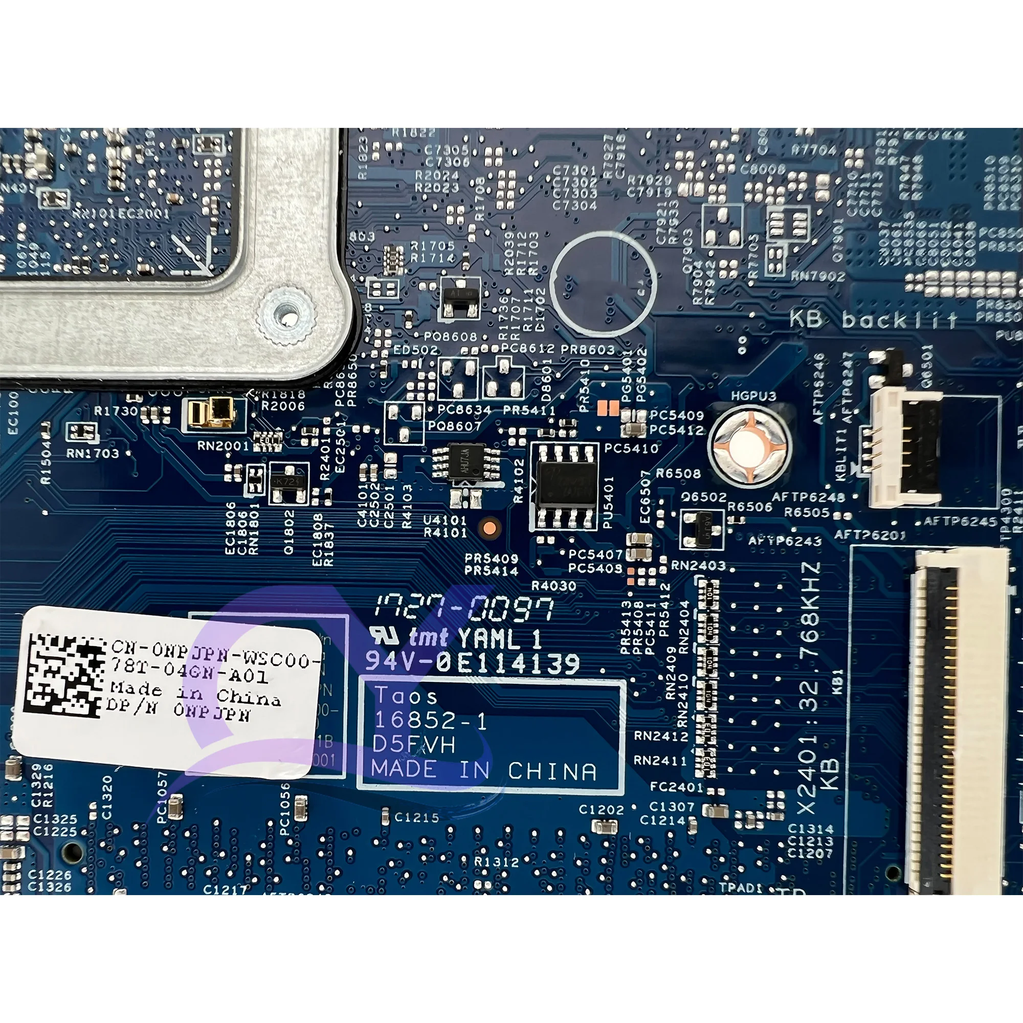 Imagem -05 - Placa-mãe Portátil para Dell Dell Latitude 3480 3580 D5fvh 04jrr Cn004jrr 3865u i3 i5 I76th 7th Gen Uma 168521