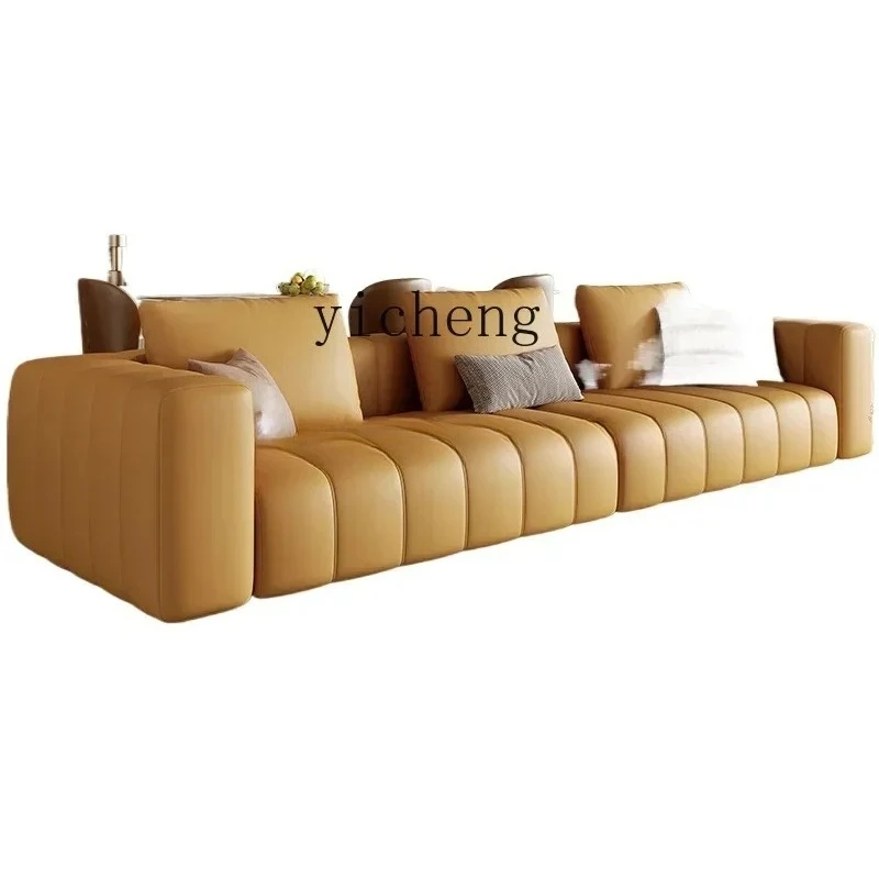 SA-2 piano key light luxury leather sofa living room high-end furniture first layer cowhide art sofa