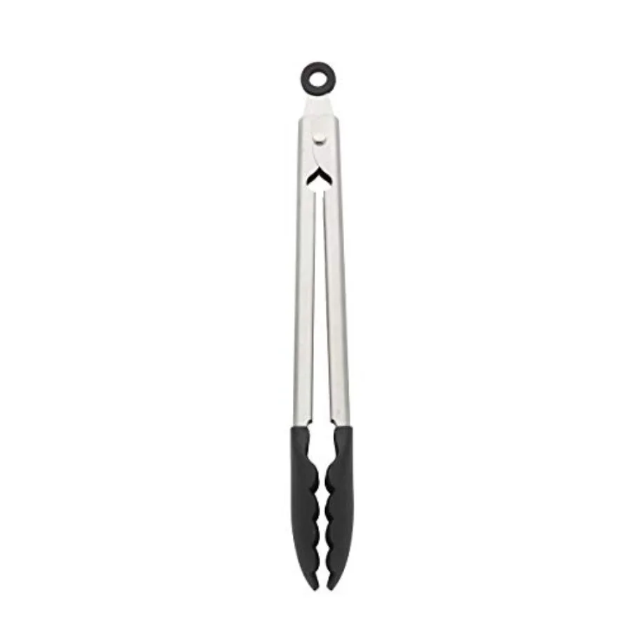 

Silicone Tipped Stal Steel Tongs, ch, Black