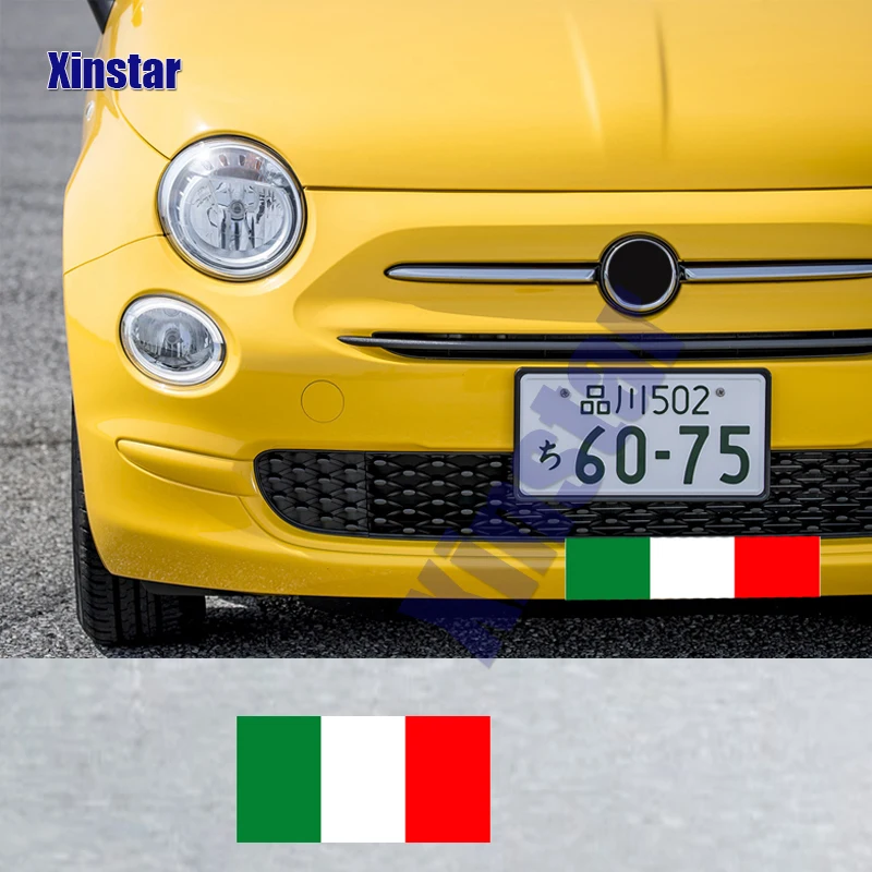 Italy Italian Car Flag Sticker Decal Stripes For Fiat 124 Spider Classica Lusso Abarth Sport Auto Accessories