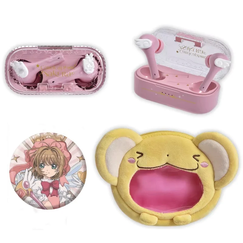 Cardcaptor Sakura Earphone Cute Pink Wireless Bluetooth 5.3 Headphone Intelligent Noise Cancellation IPX4 Waterproof Earbuds