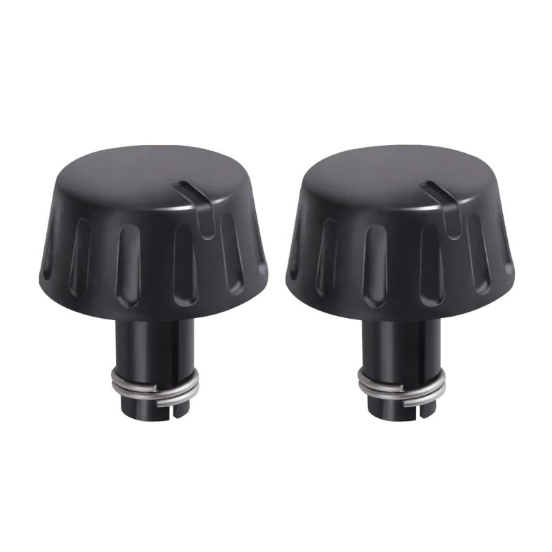 HVAC Heater Knob Set Replacement, 79601-S2A-911 Black Plastic Panel Knob Pair with Ridged Grip for Cabin Panel Repair and Update