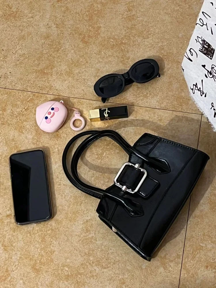 Fashion Belt Mortor Style Shoulder Bags Women Handbag Commuter Solid Color Crossbody Bag Classic Bolsos All-match