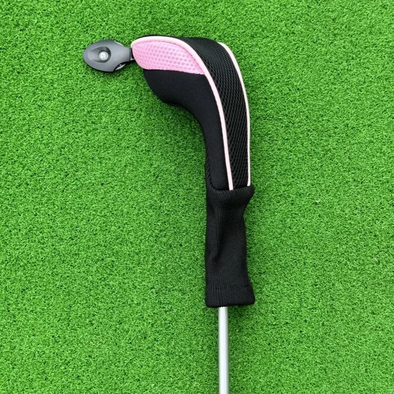 2 قطعة غطاء الرأس الهجين جولف طويل الرقبة الهجين رئيس يغطي UT نوادي الغولف يغطي اللون الوردي جولف رئيس حماية