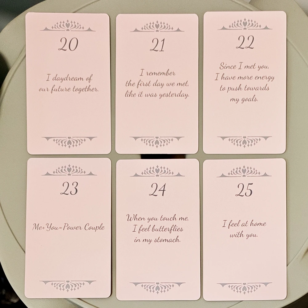 Soulmate Love Message Oracle Deck 56 Heartfelt Romance Cards 10.3*6cm for Twin Flame Readings Elegant Pink Oracle Cards