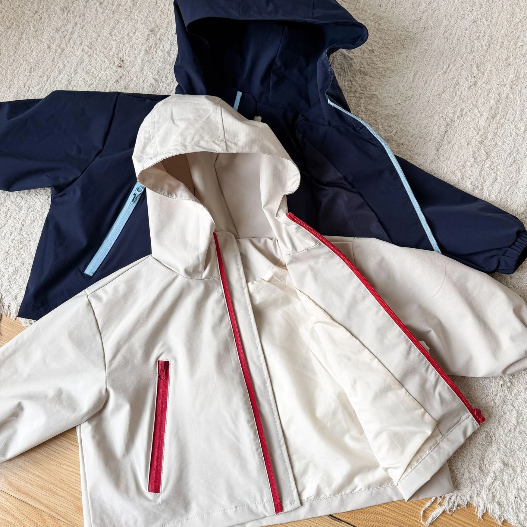 2026 Spring and Summer New Children's Clothing Korean Style Boys and Girls Foreign Style Loose Hooded Trench Coat Simple
