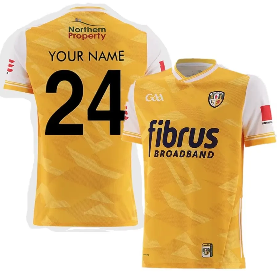 2025 Antrim GAA Home Jersey 2025/2026 Antrim GAA Mens Rugby Kids Jersey Size: 16-26-S-3XL ( Print name and number )