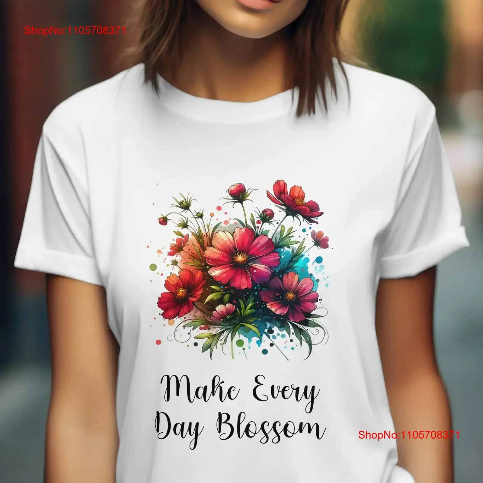 Make Every Day Blossom T Shirt Mother's Inspirational Saying Mental Health Gardening Positive Affirmation vintage Washed