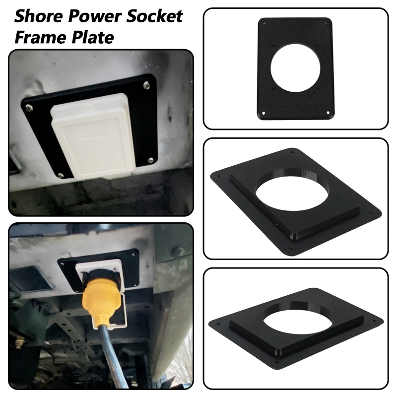 10Pcs For Ford Transit 2015+ Shore Power Outlet Frame Plate Socket Panel Cover Van Electrical Accessories Replacement Camper