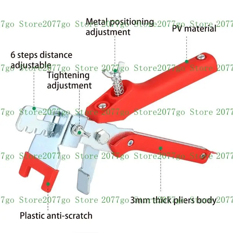 Y1UD 100 Pcs Tile Leveling Clips Flat Tile Leveling Spacers System Clips for Professional Ceramic Tile and Stone Installation