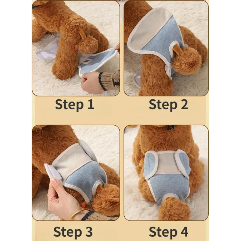 Reusable Female Dogs Diaper Pants Sanitary Female Dog Pants Diapers for Dogs Menstruation Pet Cat Physiological Safety Pants