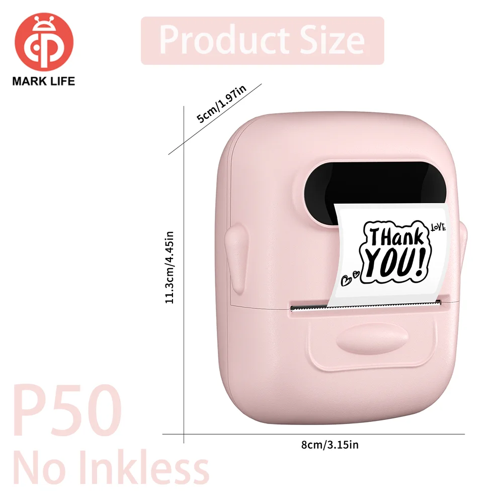 Marklife Portable Thermal Printer B1 B21 P50 Wireless Self-Adhesive Sticker Printer For Gift/Diy Creative/Marking Machine