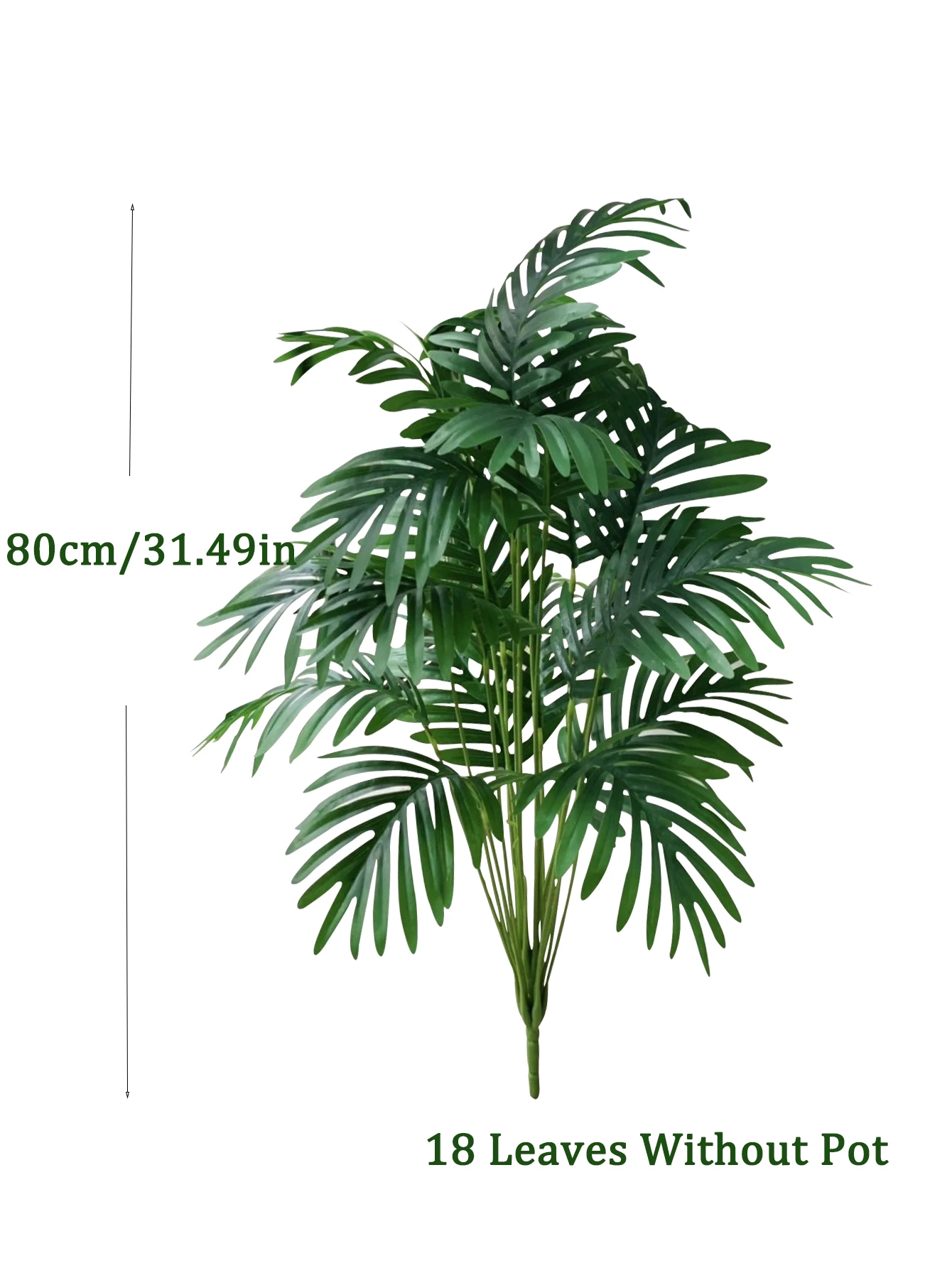 70–80 cm großer künstlicher Palme, tropische grüne Blätter, künstliche Pflanzen, Kunststoff-Monstera-Kunstbaumzweig für Zuhause, Küche, Dekor – Detail 8