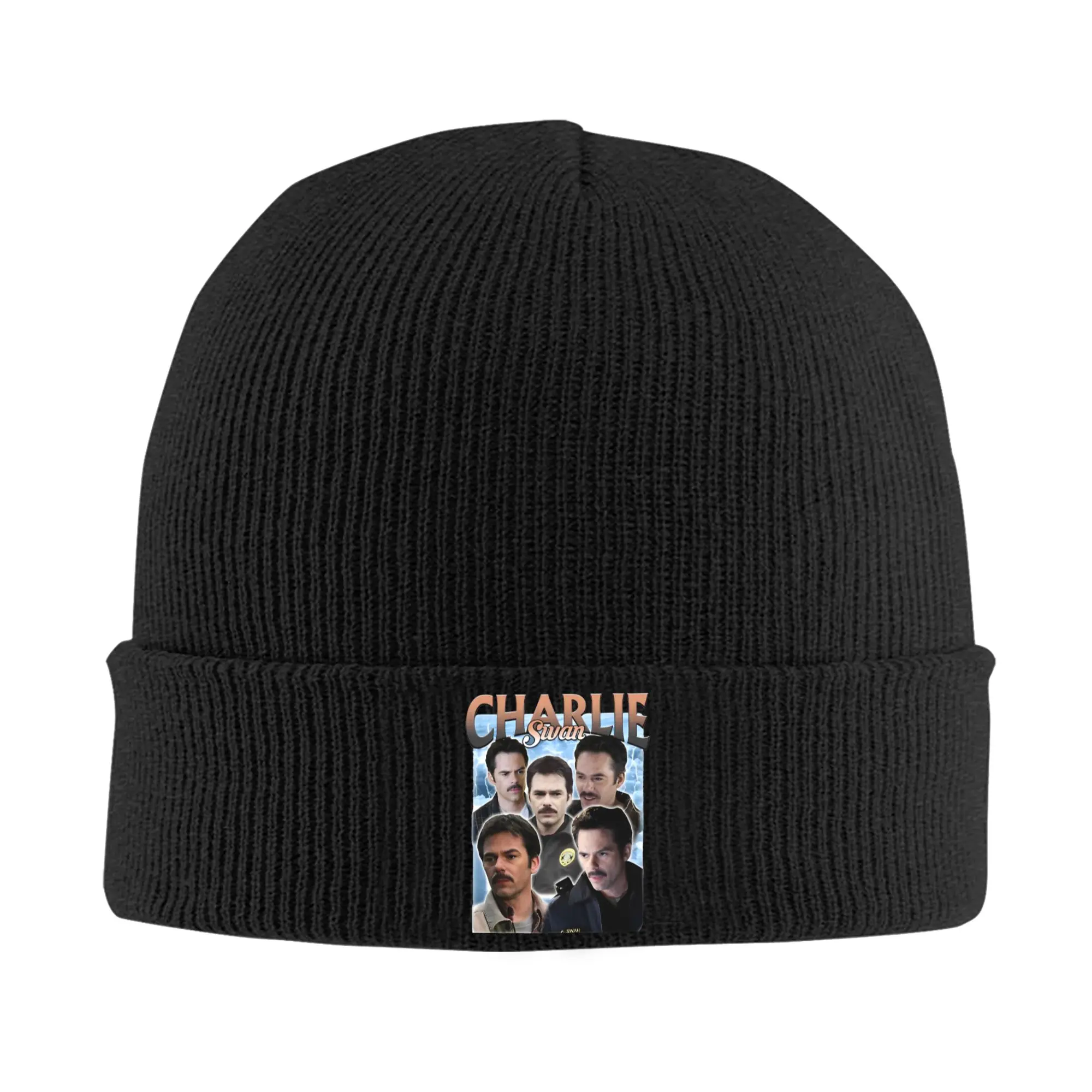Charlie Cygne       Chapeaux automne hiver Skullies bonnets chaud la Saga crépuscule casquette hommes femmes acrylique Skullcap