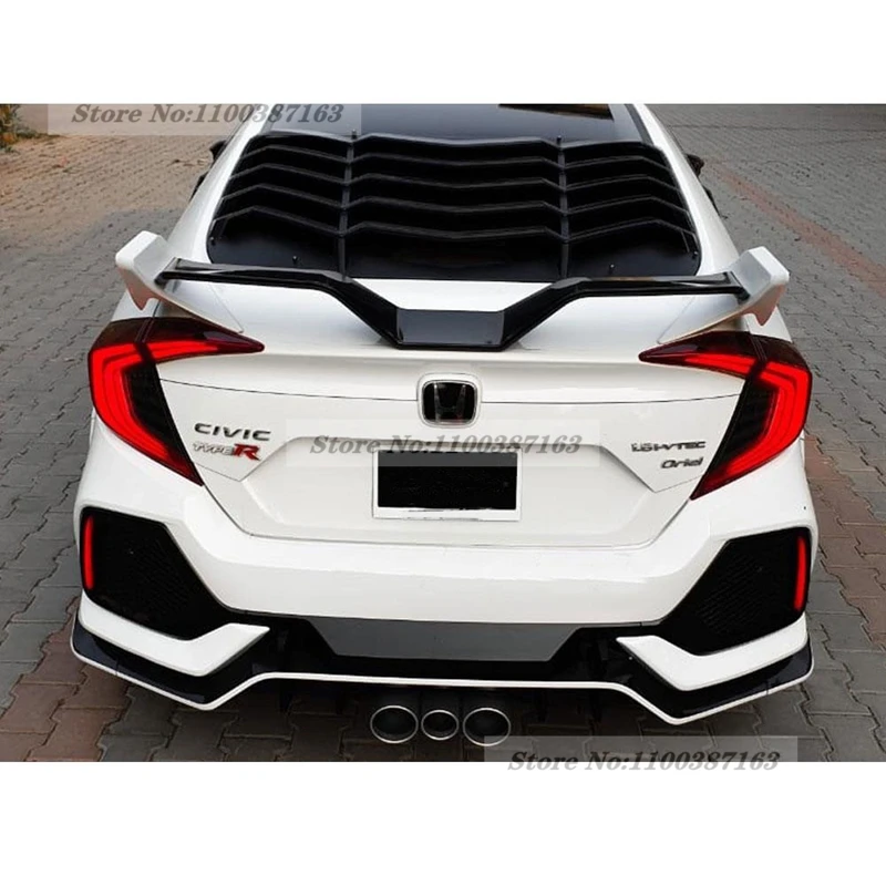 Racing Sport Rear Trunk Lid Boot Tuning Spoiler Wings For Honda Civic Sedan 2016 17 18 19 20 Yofer Style Car Accessories Parts