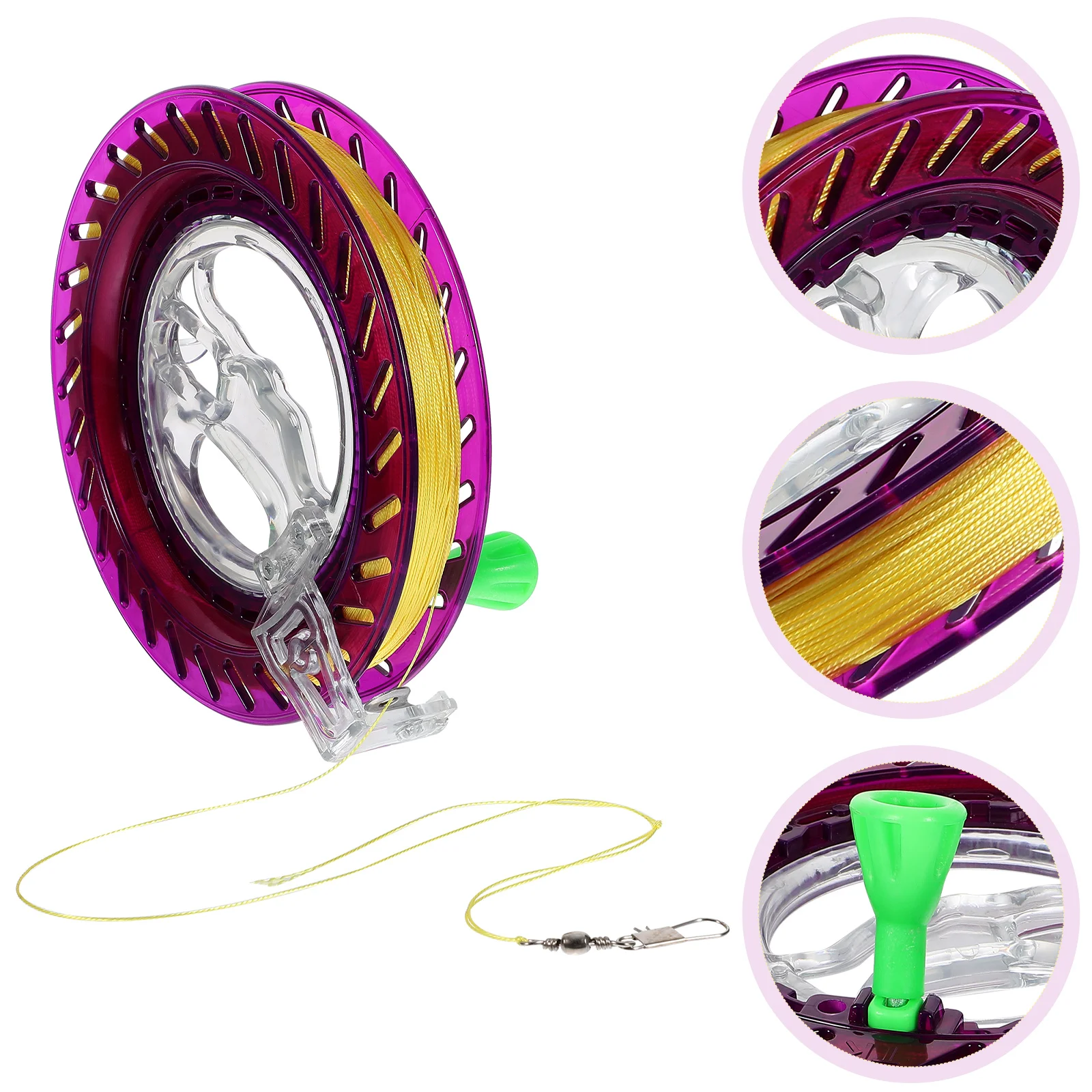 1 set Kite Crystal Purple Kite Winder 400m Line ABS Anti Kids Supply Shatter Bearings Spool Winder Supply
