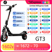 EU Stock Ninebot by Segway GT3 Superscooter 2400W Motor 50KM/H Max Speed 95KM Range 2.4inch TFT Display Electric Scooter
