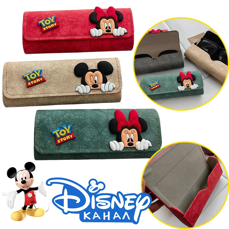 

Disney Mickey Mouse Cartoon Glasses Case Anime Anti-fall Pressure Storage Box Protector Eyewear Cases Cover Sunglasses Case Gift