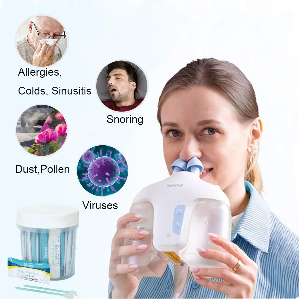 Electric Rhinitis instrument Electric Nasal Irrigation Nose washer cleaner Sinus Relief Nose Cavity Cleansing Netti Bottle