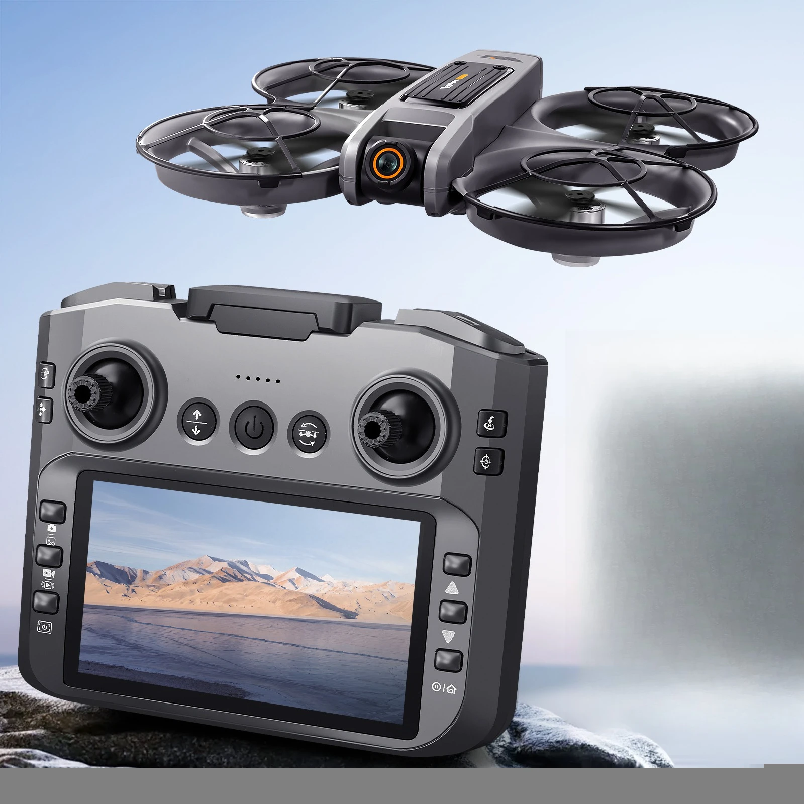 Drone S156 GPS 8K professionnel HD 360 °, double caméra, télécommande, moteurs sans