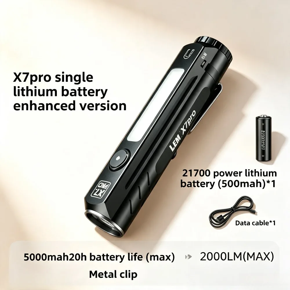 Long Lasting Rechargeable Flashlight with Magnetic Base High Lumen Multifunctional Torch for Outdoor Maintenance Emergency Use