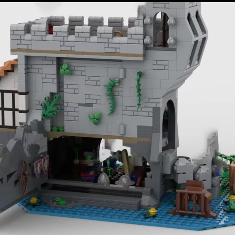 Modelo de torre de guarda de brinquedo de bloco de construção MOC, 1223 peças, conjunto de presente de festival de bloco pequeno criativo