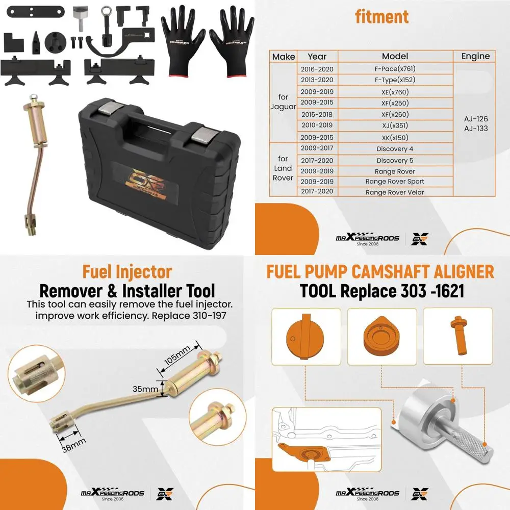 maXpeedingrods Engine Camshaft Alignment Timing Tool Kit for Land Rover Range Rover Sport Jaguar Discovry 4/5 V8 5.0 L V6 3.0L,