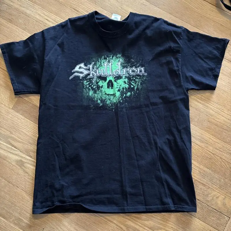 RARE Y2K Skulldron Band Concert T-Shirt Punk Heavy Hardcore Metal Gilden Tag XL