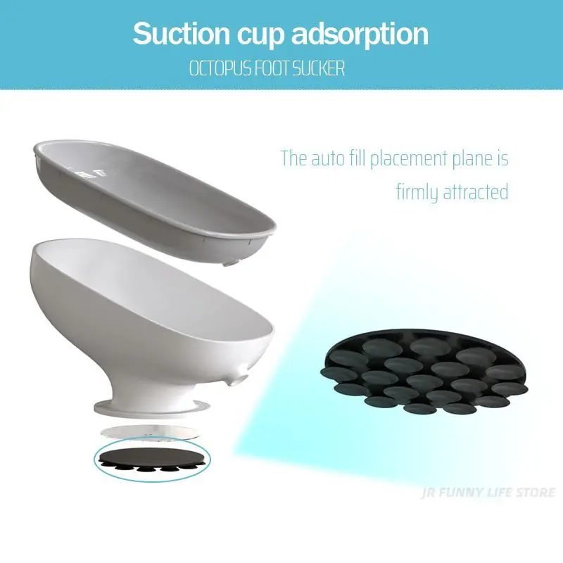 Super Suction cup Soap Dish Draining Soap Dishes Soap Container Tray Shower Soap Holders Bathroom Supplies Bathroom Gadge