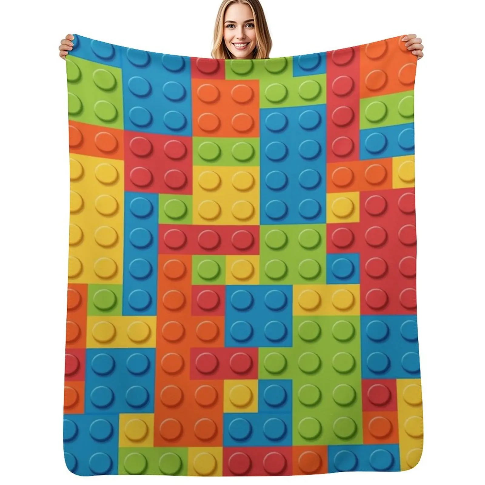 

Bricks Throw Blanket Blankets For Sofas Cute Plaid on the sofa Soft Plaid Blankets