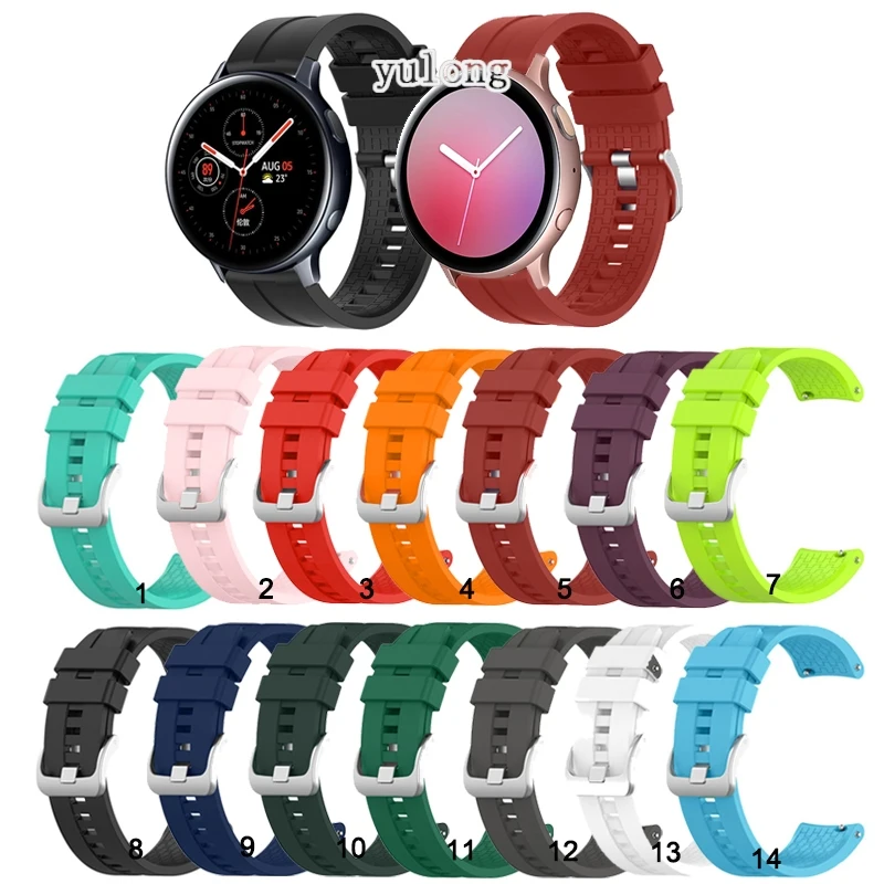 

Silicone Bands Strap for Samsung Galaxy Watch Active 2 watch 4 5 6 7 FE Watch5 Pro Watch6 watch4 classic 42mm 46 40 44 43mm 47mm