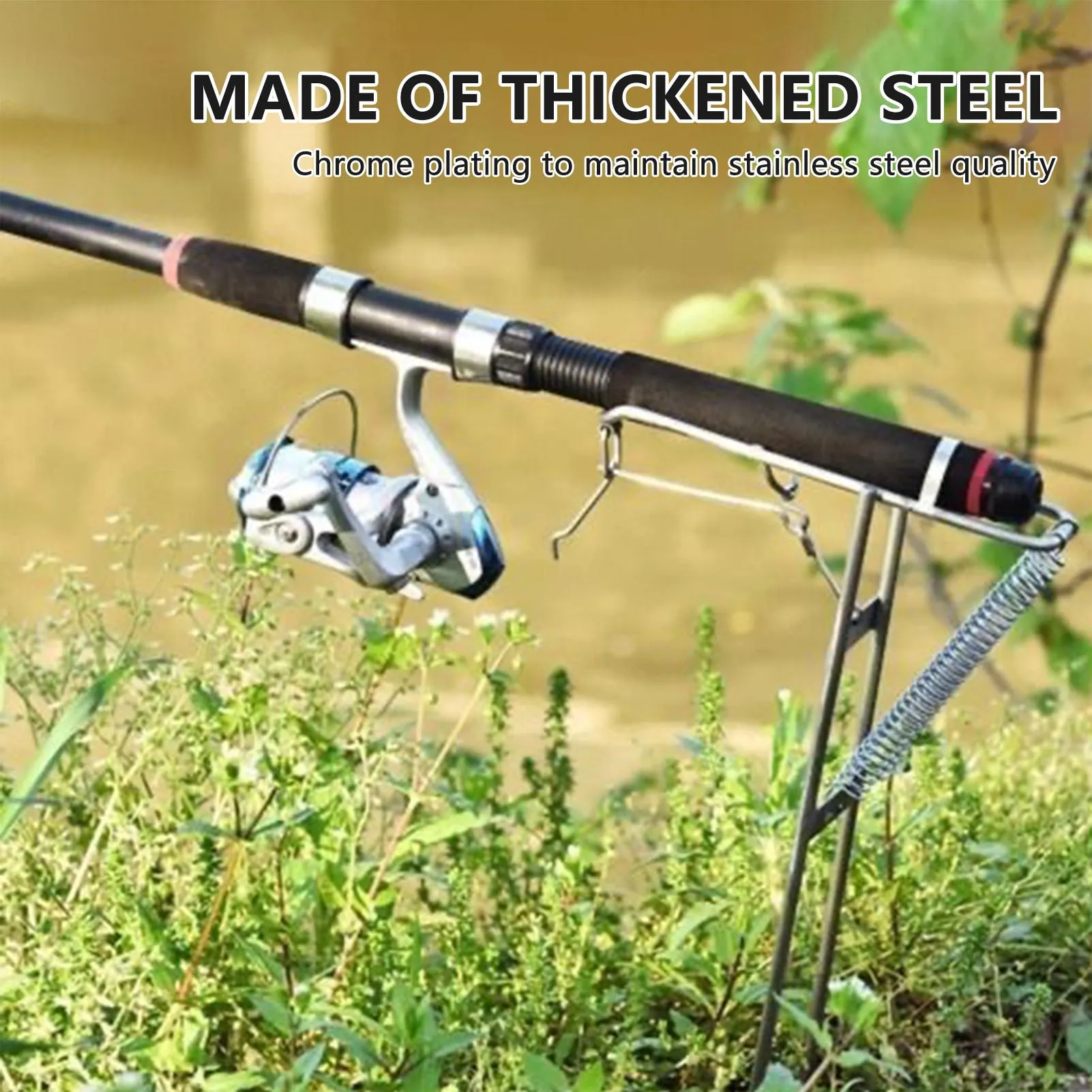 

Automatic Spring Fishing Rod Holder with Rust-Proof and Abrasive Resistance Material Suitable for All Types of Fishing Rods