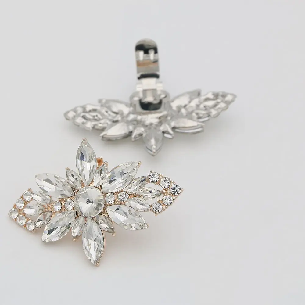 1 Pha Lê Sáng Bóng Giày Đồ Trang Trí Kẹp Nữ Cao Gót Đá Charm Khóa Túi Mặt Dây Chuyền Trâm Cài Cưới Cô Dâu Phụ Kiện