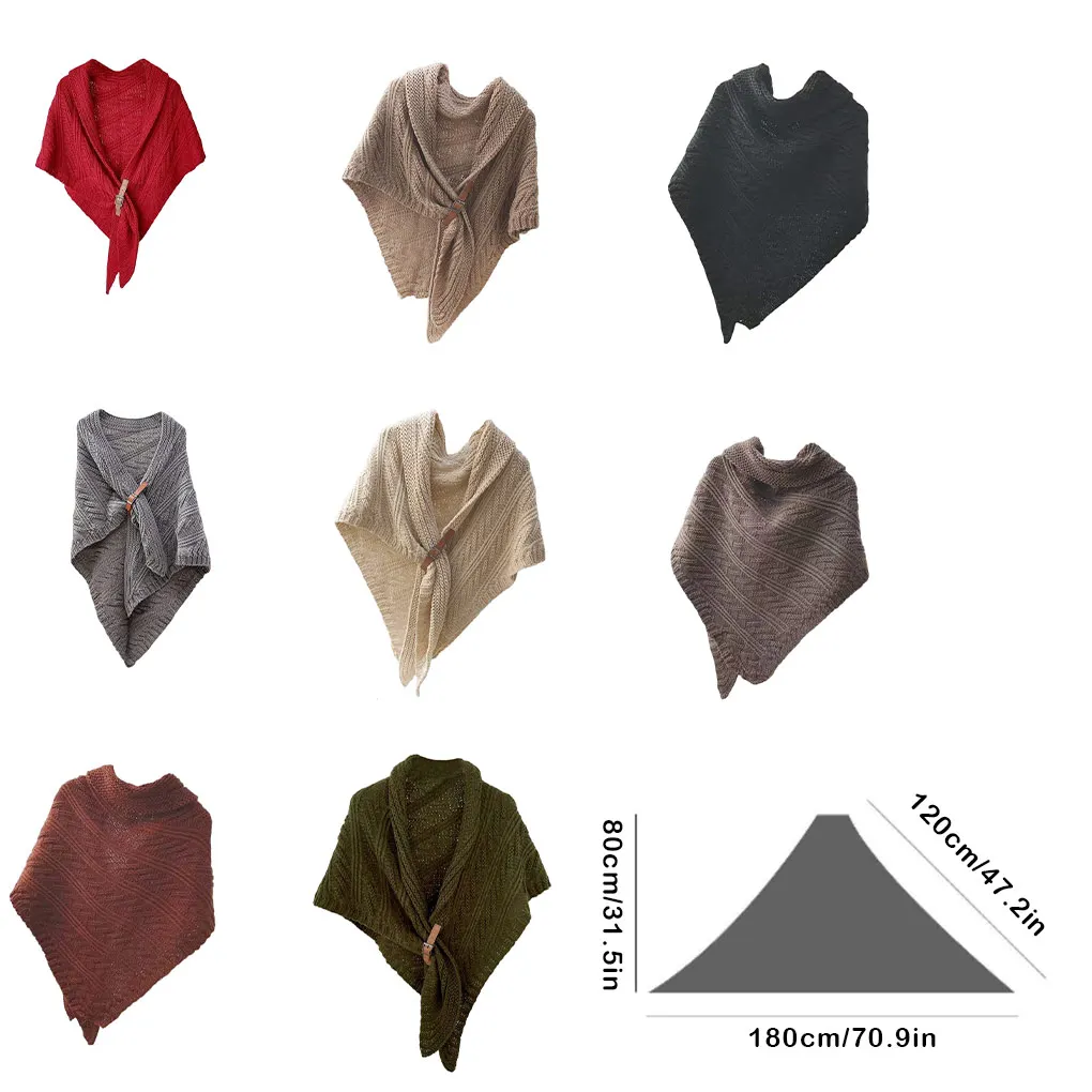 Women Shawl Spring Wraps Shoulder Scarf Fashion Clothing Triangular Khaki