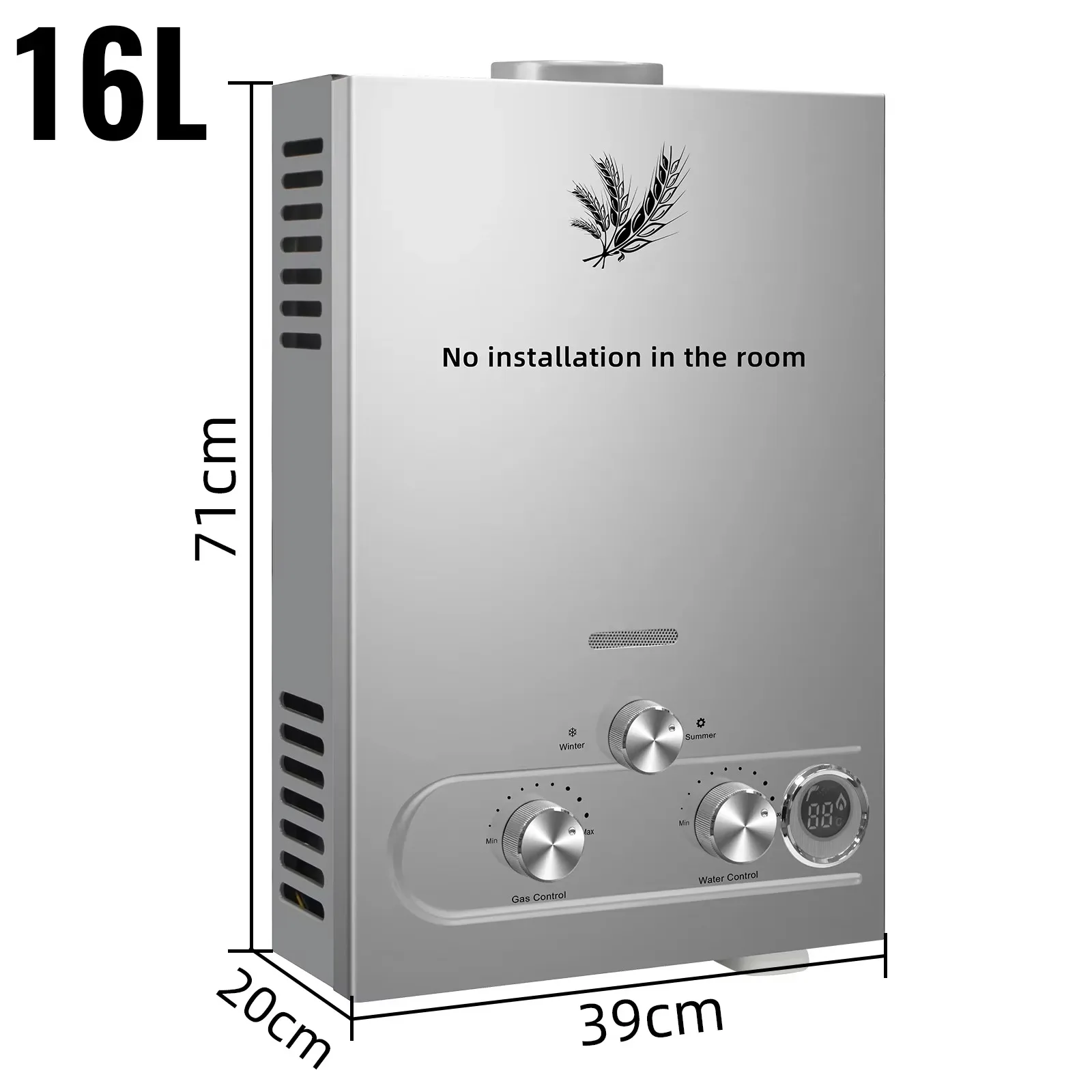 Sihao LPG Boiler 6L 8L 10L 12L 16L 18L LPG Draagbare Instant Vloeibaar Petroleum Gas Boiler Tankless Boiler Kit