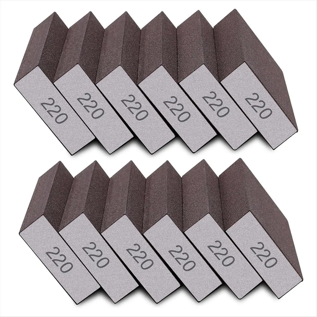 【TODAY-BUY】12Pcs Sanding Sponge 220 Grit Fine Sanding Blocks for Drywall Metal Wood Washable and Reusable