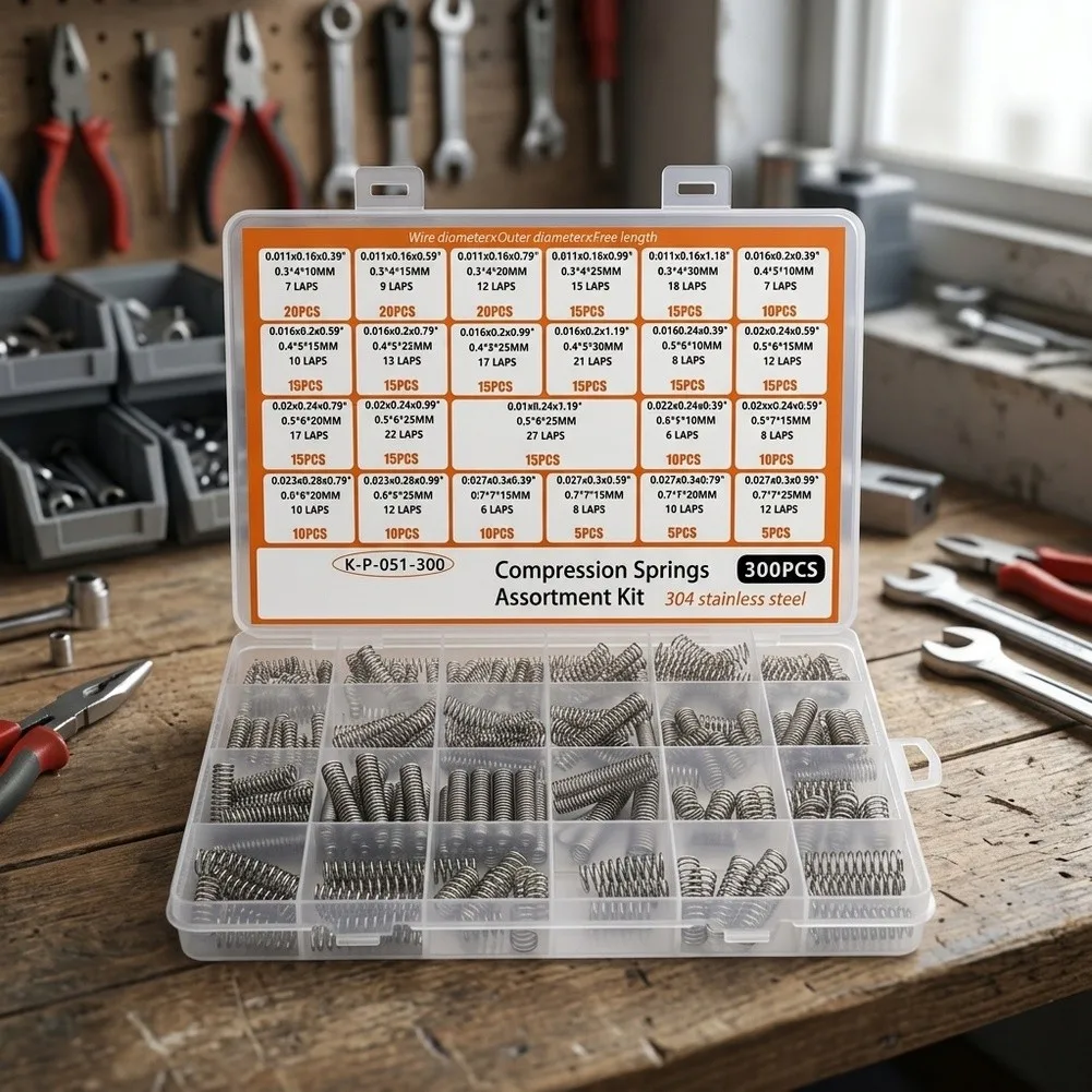 304 Stainless Steel Springs Compression Springs High-strength Springs Mechanical Projects DIY Repairs Versatile Spring Set