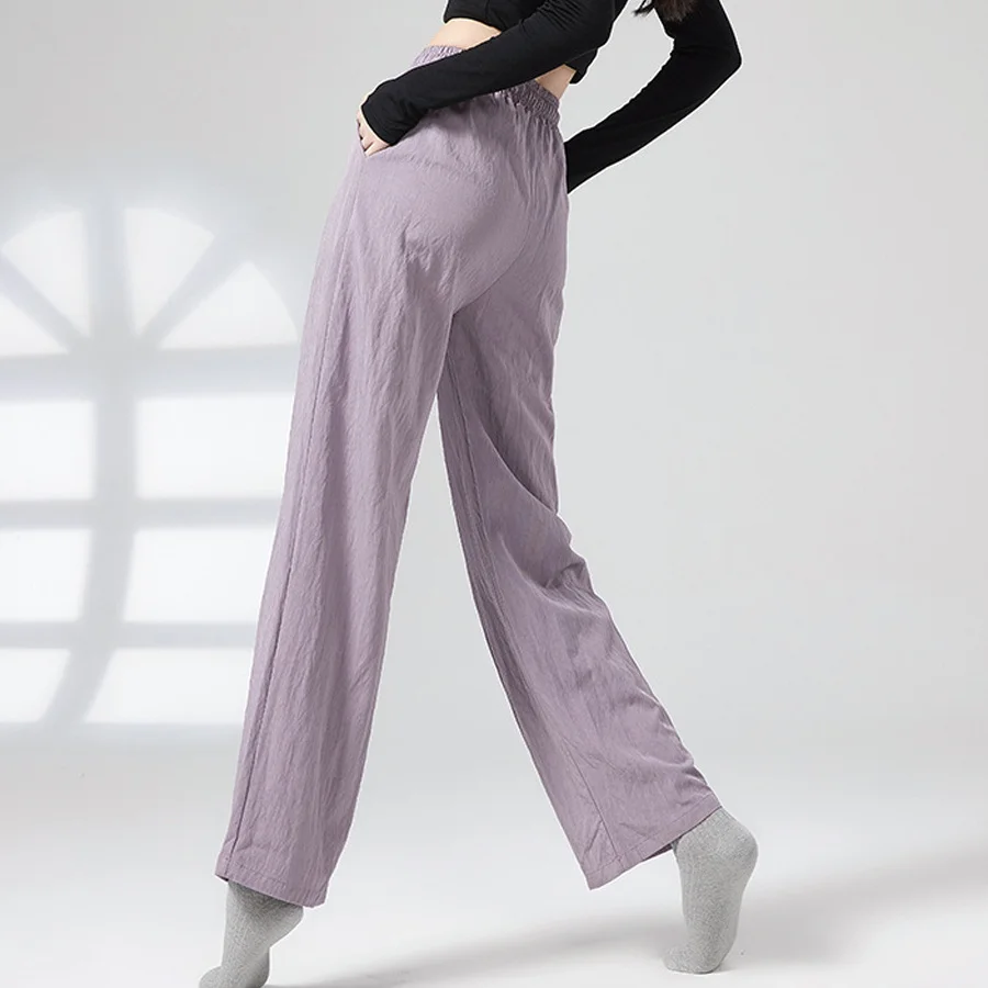 Adult Classic Dance Pant With Two Pockets Soft Viscose Breathable Pencil Pants Yoga Training Modern Dance Trousers Dance Wear