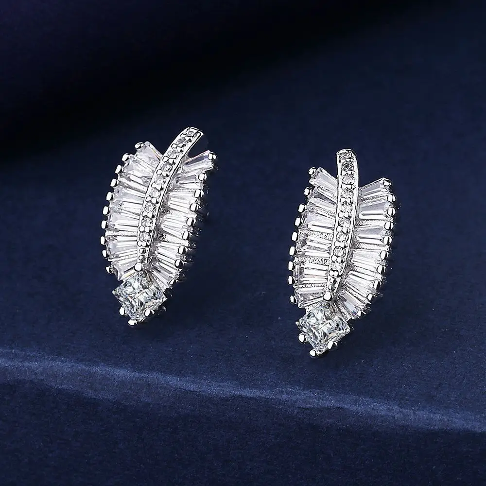 Ohrringe aus 925er-Sterlingsilber für Damen, runde Zirkon-Ohrringe, funkelnde Party, Hochzeit, Schmuck, Geschenkzubehör