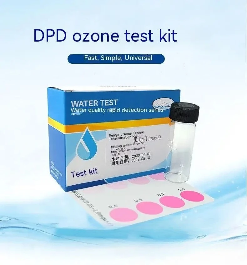 50Pcs DPD Ozone Kit Pure Tap Water Ozone Test Kit Rapid Test Paper 0.05-1ppm