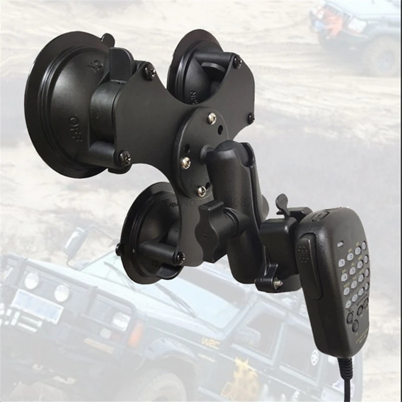 Imagem -04 - Ballhead Car Janela Twist-lock Triplo Ventosa Base com Amps Buraco Ball Mount para Gopro Câmera Smartphone