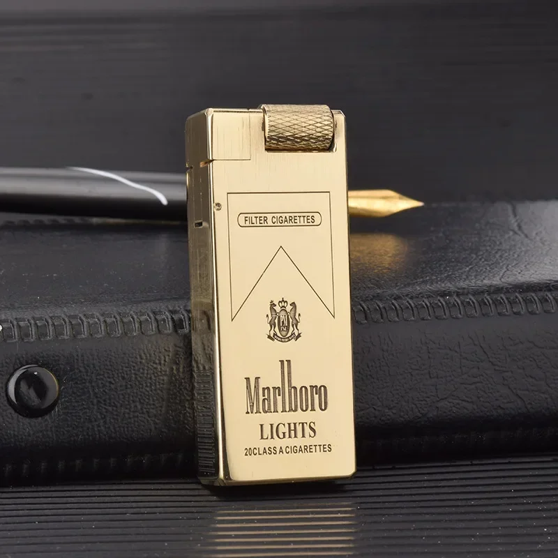 Unusual Brass Hand Carved Lighter Large Capacity Oil Tank Side Wall Roller Ignition Collection Lighters Smoking Gifts - Image 5