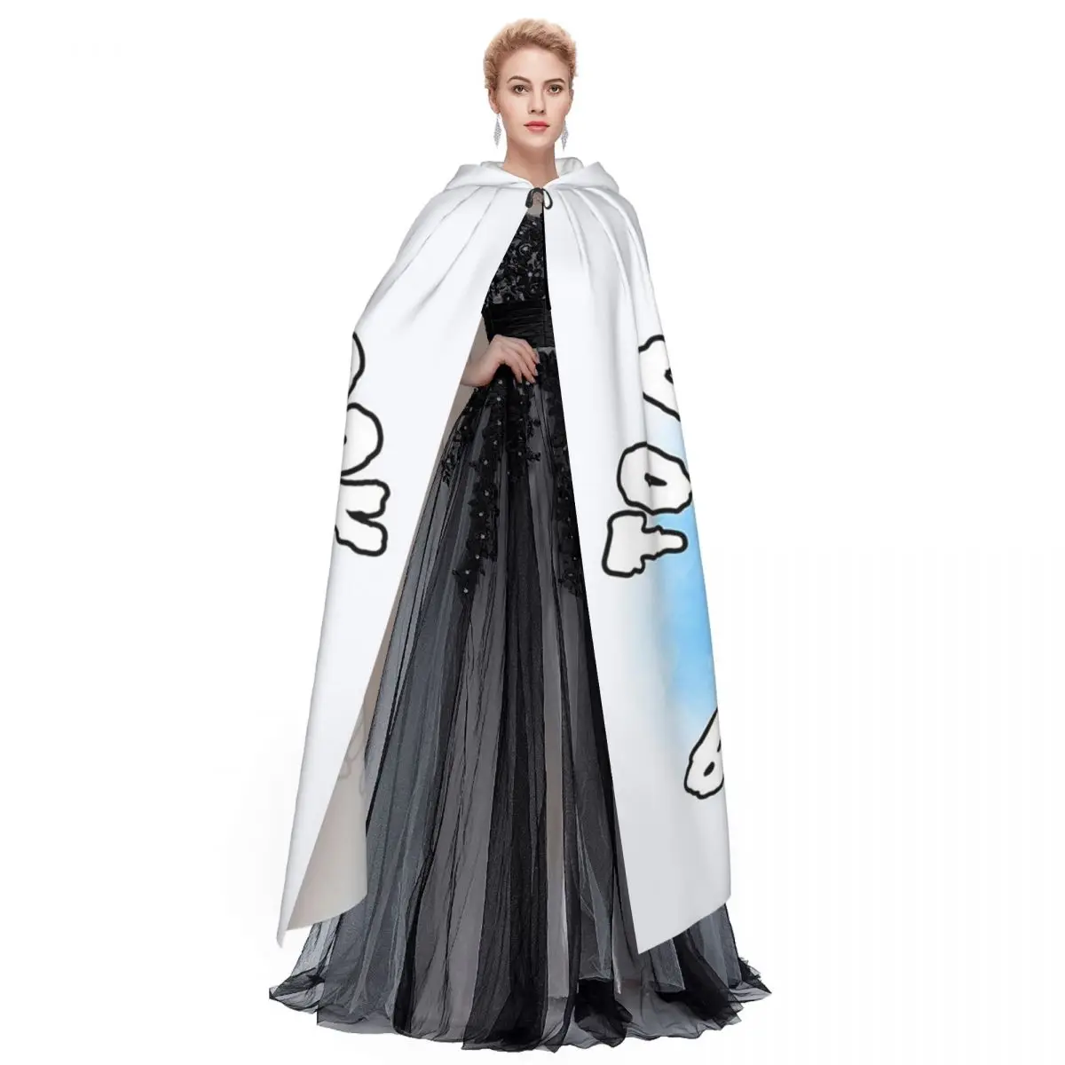 Halloween bonito bruxa engraçado para mulheres frit-te longo com capuz capa bruxa traje medieval cosplay capa halloweencoat adulto unisex