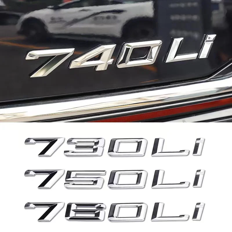 

Old Numbers Letters 730Li 740Li 745Li 750Li 760Li ABS Emblem for BMW 7 Series Car Trunk Nameplate Logo Sticker