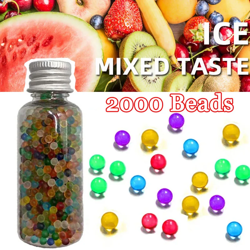 2000 قطعة شعبية DIY مزيج الفاكهة طعم السجائر انفجار الملوثات العضوية الثابتة الخرز الأسود الجليد المنثول نكهة فرشاة الكرة ل أصحاب التدخين الهدايا