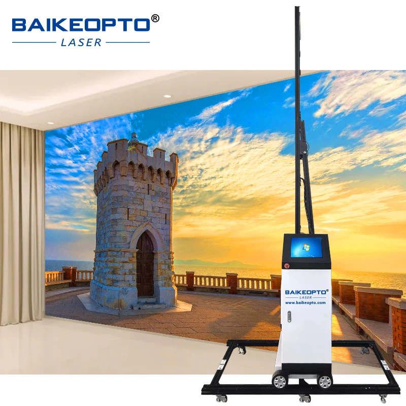 Cost-Effective Vertical UV Wall Printing Machine with Ultrasonic Sensor for Indoor & Outdoor Mural Art and Home Decoration