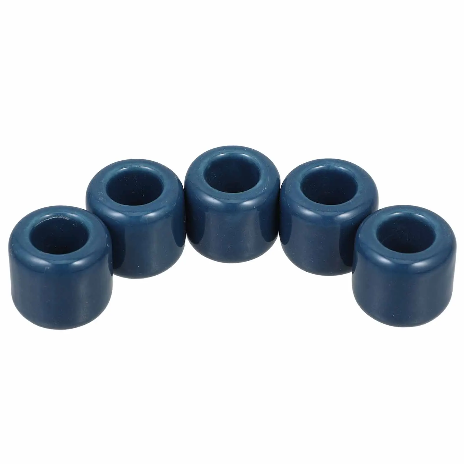 

5Pcs Ceramic Chime Holder Round Design for Rituals Prayer Ceremonies Tabletop Decor Desktop Candlestick Holder